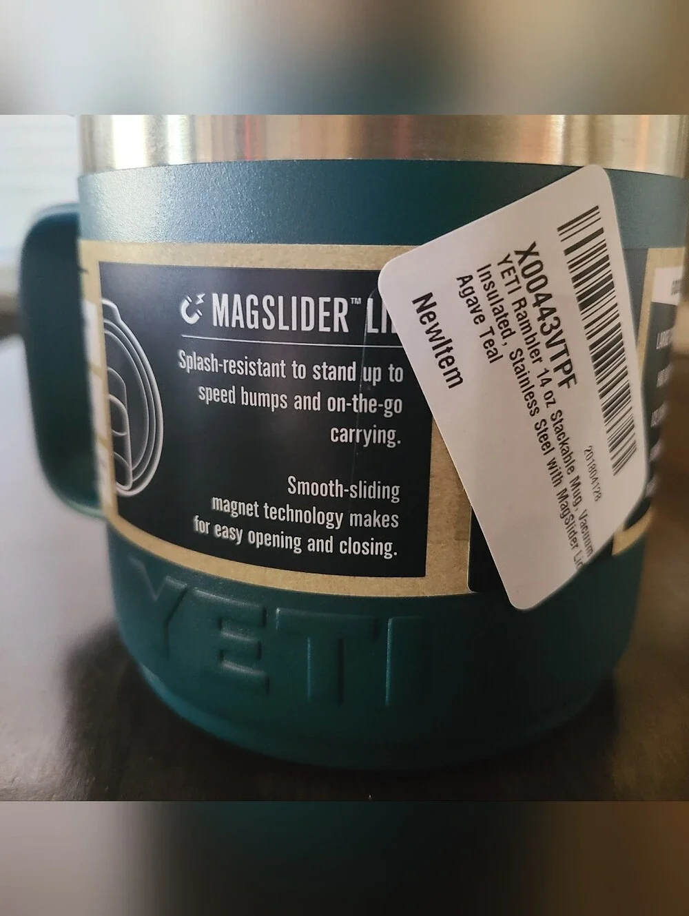 NWT YETI Rambler 14 oz Stackable Mug - Agave Teal - Picture 12 of 13